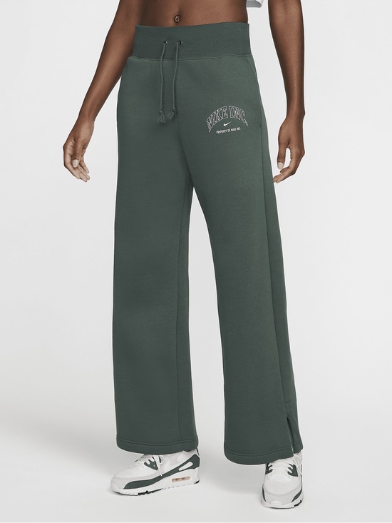Nike Pants - Nike Phoenix Fleece Women's High-Waisted Wide-Leg Sweatpants Green